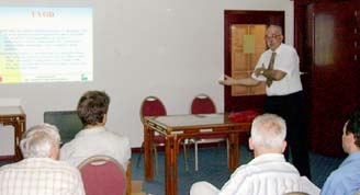 Prof Litovski presenting article